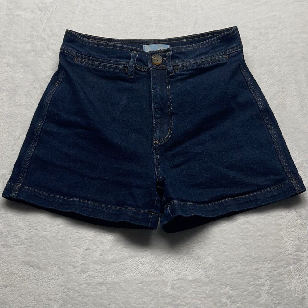 Ann Taylor LOFT Denim Jean Shorts Women's Dark Wash Blue Style 556598 sz 24